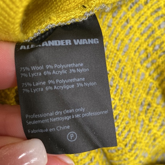 Alexander Wang Wool Blend Skirt in Acid & Heather Gray - Picture 7 of 9